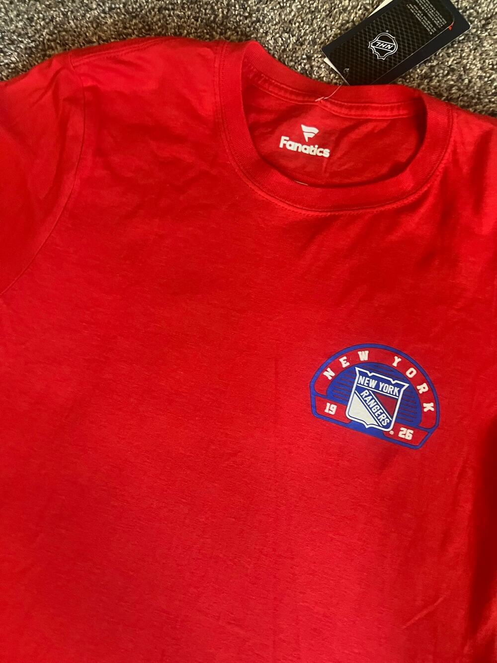 Fanatics Small NHL NY Rangers Red T-Shirt (NWT)